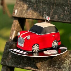 Red 3d car cake