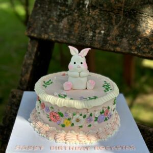 Rabbit on the top cake